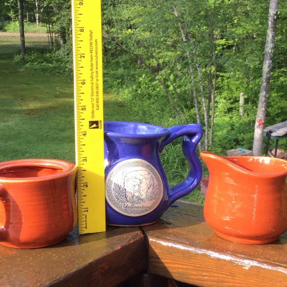 🌄 Yellowstone GRIZZLY BEAR Pottery Mug Made in USA OOAK